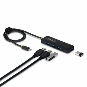 StarTech.com 4-Port USB-C Hub, 5Gbps, Bus Powered, USB-C to 4x USB-A Mini Hub, Extra Long 2ft/61cm Host Cable, 70% PCR Pla