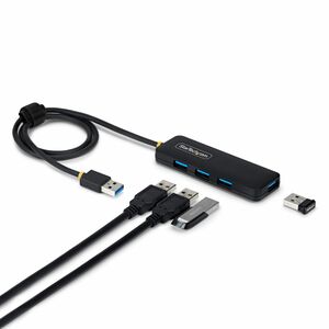 StarTech.com 4-Port USB-A Hub, 5Gbps, Bus Powered, USB-A to 4x USB-A Mini Hub, Extra Long 2ft/61cm Host Cable, 70% PCR Pla