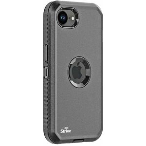 Strike Rugged Case For Apple iPhone 16e (Black) - For Apple iPhone 16e Smartphone - Texture - Black - Drop Resistant, Shoc