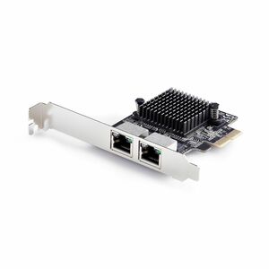 StarTech.com 5Gigabit Ethernet Card for Desktop, Server - Black - TAA Compliant - PCI Express - Full-Height Low-Profile Br