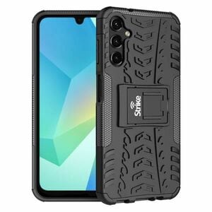 Strike Rugged Case for Samsung Galaxy A16 (Black) - For Samsung Galaxy A16 Smartphone - rubberized design texture - Black 