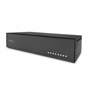 StarTech Secure 8-Port Dual-Monitor KVM Switch, DVI, NIAP 4.0, Metal Housing, CAC, Made in the USA - Securely control eigh