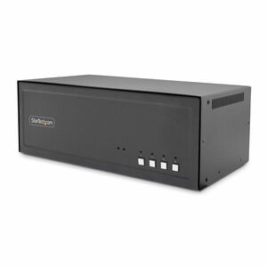 StarTech Secure 4-Port Quad-Monitor KVM Switch, HDMI / DisplayPort / DVI, 4K 60Hz, NIAP 4.0, CAC, Made in the USA - Secure