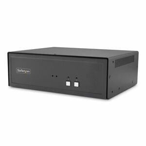 StarTech Secure 2-Port Dual-Monitor KVM Switch, DisplayPort, 4K 60Hz, NIAP 4.0 Desktop KVM, CAC, Metal Housing, Made in th