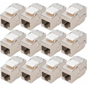 Digitus Network Connector - 12 Piece - 1x RJ-45 Keystone - Female - Shielding