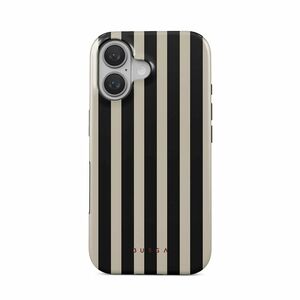 BURGA Case for Apple iPhone 16 Smartphone - Bold Stripes, Black and White Patterns, Timeless Design, Prophecy - Black, Whi