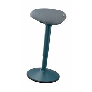 Leitz Ergo Active Task Stool - Dark Grey Dual Density Foam (DDF) Seat - Green Plastic Frame - Rounded Base - 1 Piece