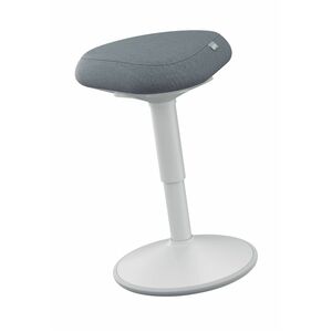 Leitz Ergo Active Sit/Stand Stool - 470 mm to 640 mm High - Dual Density Foam (DDF) Seat - Rounded Base - Dark Grey - Rubber