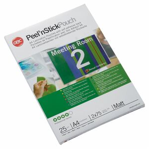 ACCO Peel'nStick Laminating Pouch - Sheet Size Supported: A4 216 mm Width x 303 mm Length - Laminating Pouch/Sheet Size: 2