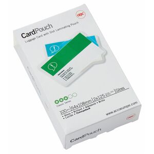 ACCO Card Laminating Pouch - Laminating Pouch/Sheet Size: 125 µm Thickness - High Gloss - for Visitor Card, Photo, Licence
