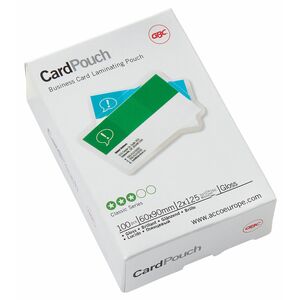 ACCO Card Laminating Pouch - Sheet Size Supported: Card 60 mm Width x 90 mm Length - Laminating Pouch/Sheet Size: 125 µm T