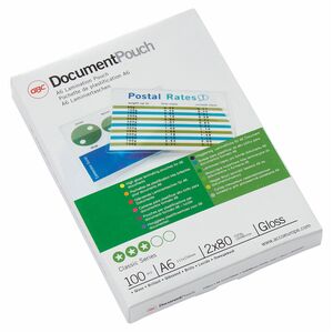 ACCO Document Laminating Pouch - Sheet Size Supported: A6 111 mm Width x 154 mm Length - Laminating Pouch/Sheet Size: 80 µ