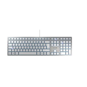 CHERRY KC 6000 SLIM Tastatur - Kabel Konnektivität - USB Schnittstelle - alle nordischen Länder - QWERTY Layout - Silber -