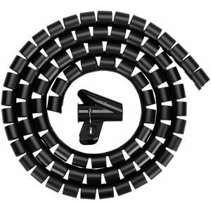 SPIRAL CABLE WRAP 15 MM. MULTIPLE CABLES BLACK