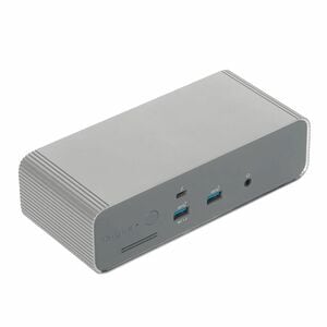 Targus EcoSmart DOCK230EUZ Thunderbolt 5 Docking Station für Workstation, Mikrofon, Lautsprecher, Kopfhörer, Tastatur, Mau