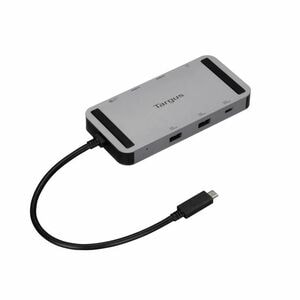 Targus 8 Port(s) USB4 Docking Station for Notebook, Monitor - Charging Capability - Silver - Portable - 2 Displays Support