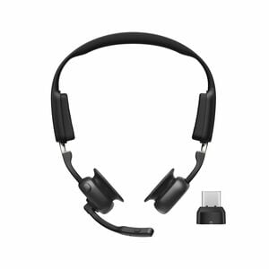 Shokz OpenMeet Wireless Open-ear, Over-the-head, On-ear, Over-the-ear Stereo Headset - Black - Binaural - Supra-aural - 29