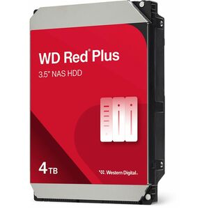 WD Red Plus WD40EFZZ 4 TB Hard Drive - 3.5" - SATA - Conventional Magnetic Recording (CMR) Method - NAS, Desktop PC Device