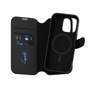 CARE Tango Tasche (Brieftasche) Apple iPhone 16 Pro Smartphone - Schwarz - Plastik Körper - RFID-resistent, Sturzsicher, S