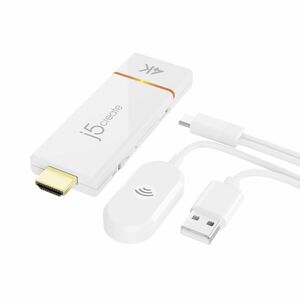 j5create JVAW76 Video Extender Transmitter - Wireless - 1 Output Device - 15 m Range - 1 x USB - 1 x HDMI Out - 3840 x 216
