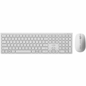Echelon USB-C Rechargeable Bluetooth Full Size Keyboard for US Win White + Mouse Combo, US