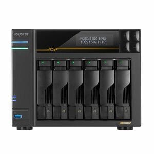 ASUSTOR LOCKERSTOR 6 Gen3 AS6806T SAN/NAS Storage System - Ryzen Embedded V3C14 Quad-core (4 Core) 2.30 GHz - 6 x HDD Supp