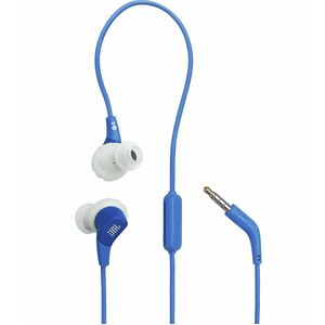 JBL Endurance Run 3 Wired Earbud, Behind-the-ear Stereo Earset - Blue - Binaural - In-ear - 20 Hz to 20 kHz - Mini-phone (