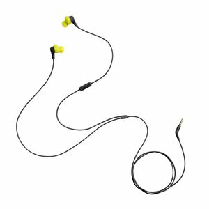 JBL Endurance Run 3 Wired Earbud, Behind-the-ear Stereo Earset - Black, Lime - Binaural - In-ear - 20 Hz to 20 kHz - Mini-