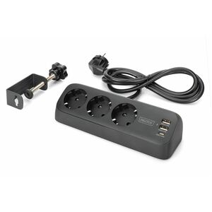 Digitus Steckdosenleiste - 2 x USB Typ A, 1 x USB Typ C, 3 x AC-Strom - 1,50 m Kabel - 16 A Stromstärke - 250 V AC Voltage