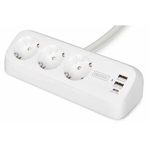 Digitus Steckdosenleiste - 3 x AC-Strom, 2 x USB Typ A, 1 x USB Typ C - 1,50 m Kabel - 16 A Stromstärke - 250 V AC Voltage