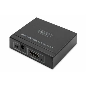 Digitus Signalverteiler - Metall - Schwarz - 1 x HDMI Ein - 2 x HDMI Aus