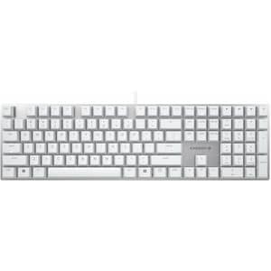 CHERRY KC 200 MX Teclado - Cabo Conectividade - USB tipo A Interface - Inglês (EUA) - Branco, Prata - Mecânica/MX Interrup