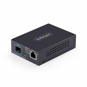 StarTech.com Transceiver/Media Converter - TAA Compliant - 1 Port(s) - 1 x Network (RJ-45) - Optical Fiber, Twisted Pair -