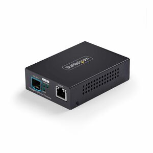 StarTech.com Transceiver/Media Converter - TAA Compliant - 1 Port(s) - 1 x Network (RJ-45) - Optical Fiber, Twisted Pair -