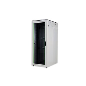 Digitus Unique 42U Rackschrank für LAN-Schalter, Patchfeld - 482,60 mm Rack-Breite - Hellgrau - Stahl, Glas - 600 kg Maxim