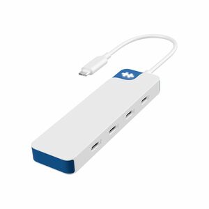 Hyper HyperDrive Flex HD5201BUGL USB-Hub - USB-Typ C - 640 MB/s - Notebook - Desktop - Blau, Weiß - 4 Total USB Port(s) - 