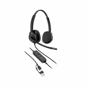 Poly Mission 400 425 Kabel Kopfbügel, Auf den Ohren Stereo Headset - Schwarz - Microsoft-Teams-Zertifizierung - Binaural -