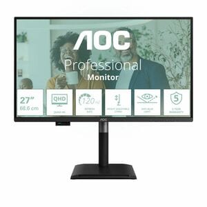 AOC Q27P4CV 27" Class WQHD LED Monitor - 16:9 - Black - 68.6 cm (27") Viewable - In-plane Switching (IPS) Technology - WLE