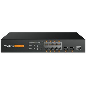 Yealink RCH80 8 Ports Manageable Ethernet Switch - Gigabit Ethernet - 10/100/1000Base-T, 1000Base-X - 2 Layer Supported - 