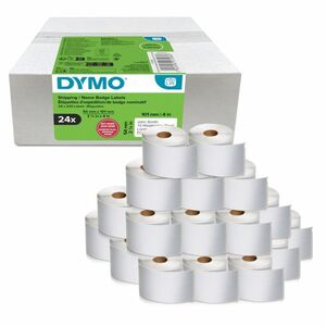 Etiquette personnalisable Dymo - 101 mm Hauteur x 54 mm Largeur - Rouleau - Permanent Adhésif - Blanc - Papier - 220 / Rou