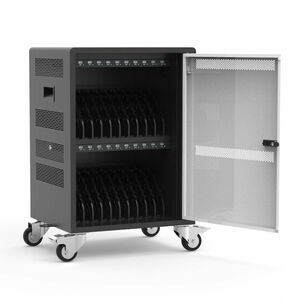 Naotic Charging Cabinet - 20 Devices Supported - 65.2 cm Height x 49.5 cm Width x 41.7 cm Depth - For Tablet, Notebook, Sm