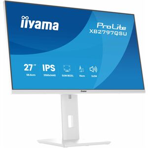 iiyama ProLite XB2797QSU-W1 27 Zoll Klasse WQHD LED-Monitor - 16:9 Format - Matt-weiß - 68,6 cm (27 Zoll) Viewable - IPS-T
