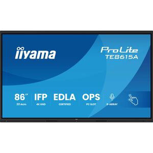 iiyama ProLite TE8615A-B2AG 2174,24 mm 4K UHD LCD Collaboration Display - ARM Cortex A72 + A53 - 8 GB - DeepContrast-IR+ -