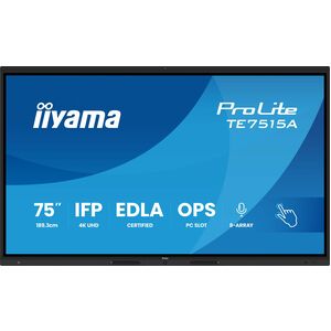 iiyama ProLite TE7515A-B2AG 1905 mm 4K UHD LCD Collaboration Display - ARM Cortex A72 + A53 - 8 GB - DeepContrast-IR+ - To