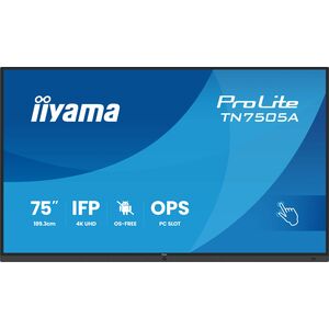 iiyama ProLite TN7505A-B1AG 1892,81 mm 4K UHD LCD Collaboration Display - DeepContrast-IR+ - Touchscreen - 16:9 Seitenverh