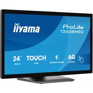 iiyama ProLite T2438MSC-B2 24 Zoll Klasse LED-Touchscreen-Monitor - 16:9 Format - 5 ms Reaktionszeit - 60,5 cm (23,8 Zoll)