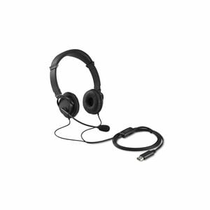 Kensington Classic Wired On-ear, Over-the-head Stereo Headset - Binaural - Circumaural - 182.9 cm Cable - Noise Cancelling