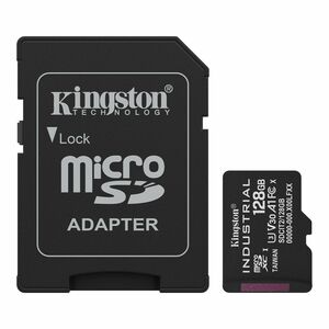 Kingston Industrial 128 GB Class 10/UHS-I (U3) V30 microSDXC - 100 MB/s Read - 80 MB/s Write