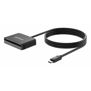 USB-C Contact Smart Card Reader with MicroSD slot, USB Type-C Male to Contact Reader Interface and microSDXC, Supports Win