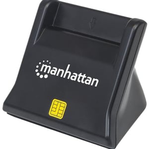 USB-A Smart/SIM Card Reader, 480 Mbps (USB 2.0), Desktop Standing, Friction Type compatible, Hi-Speed USB, Cable 86cm, Bla